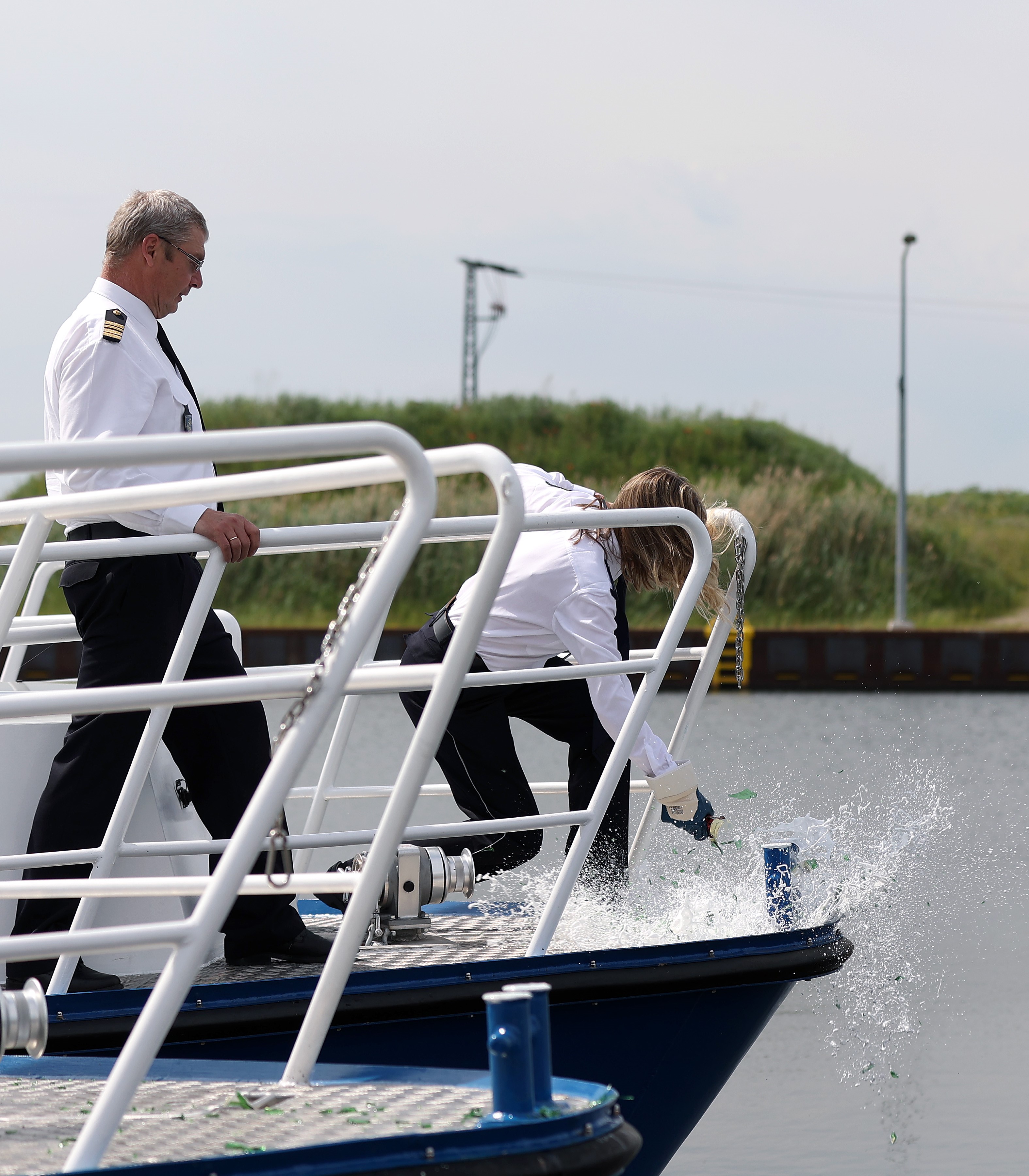 Innenminister Michael Richter übergibt neue Polizeiboote