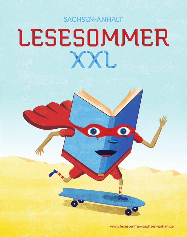 Bild Logo und surfendes Maskottchen
